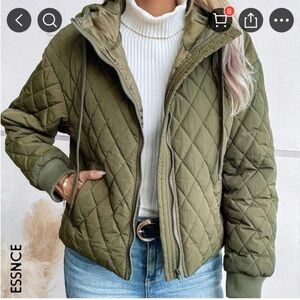 Olive Quilted Women's Jacket